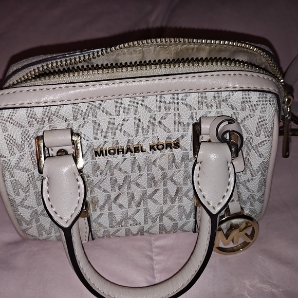 Michael Kors Cream and Gray Mini Bag - Picture 1 of 3